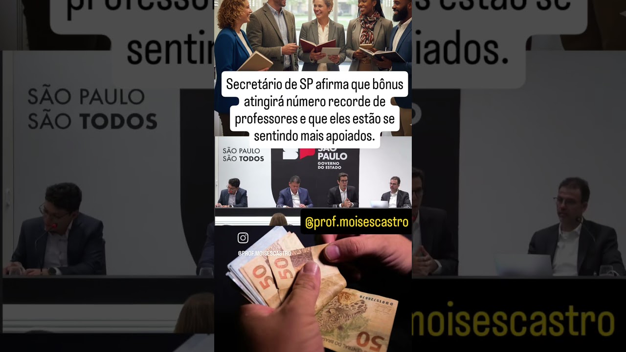 Feder fala sobre o b&ocirc;nus 2026 #professoressp #educacaosp #noticias #b&ocirc;nus