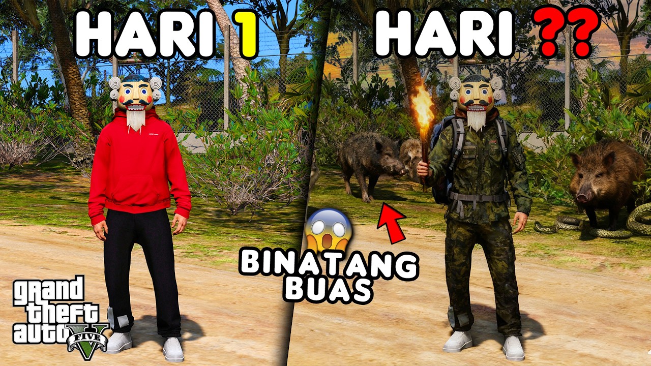 NYOBAIN BERTAHAN HIDUP DI TENGAH HUTAN - GTA 5 ROLEPLAY