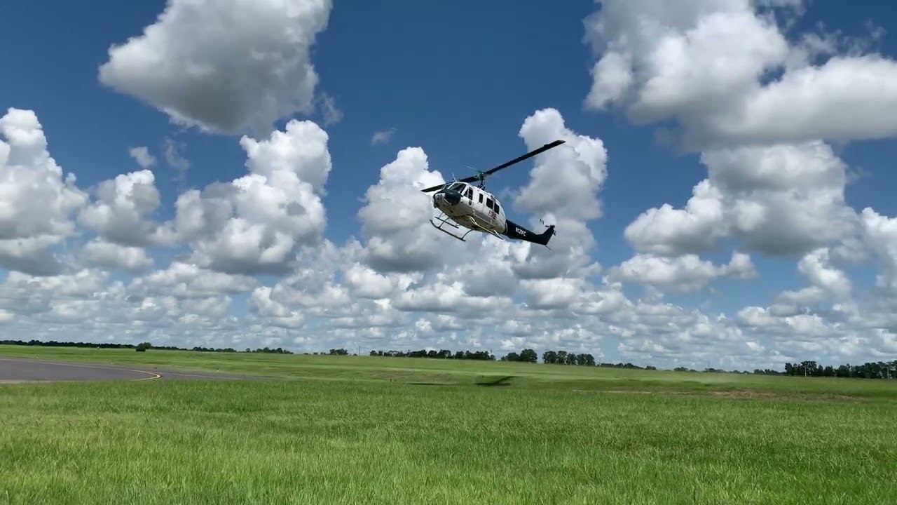 Bell UH-1 Helicopter approach to land