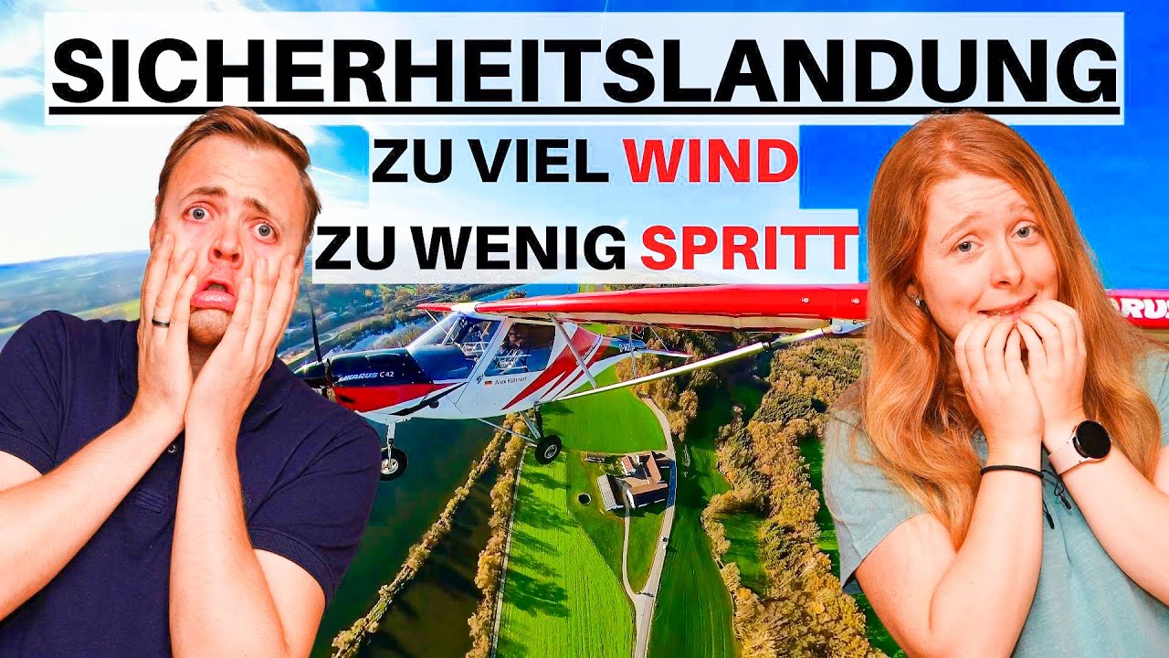 Sicherheitslandung im Ultraleichtflugzeug C42. Ausflug nach Vilshofen