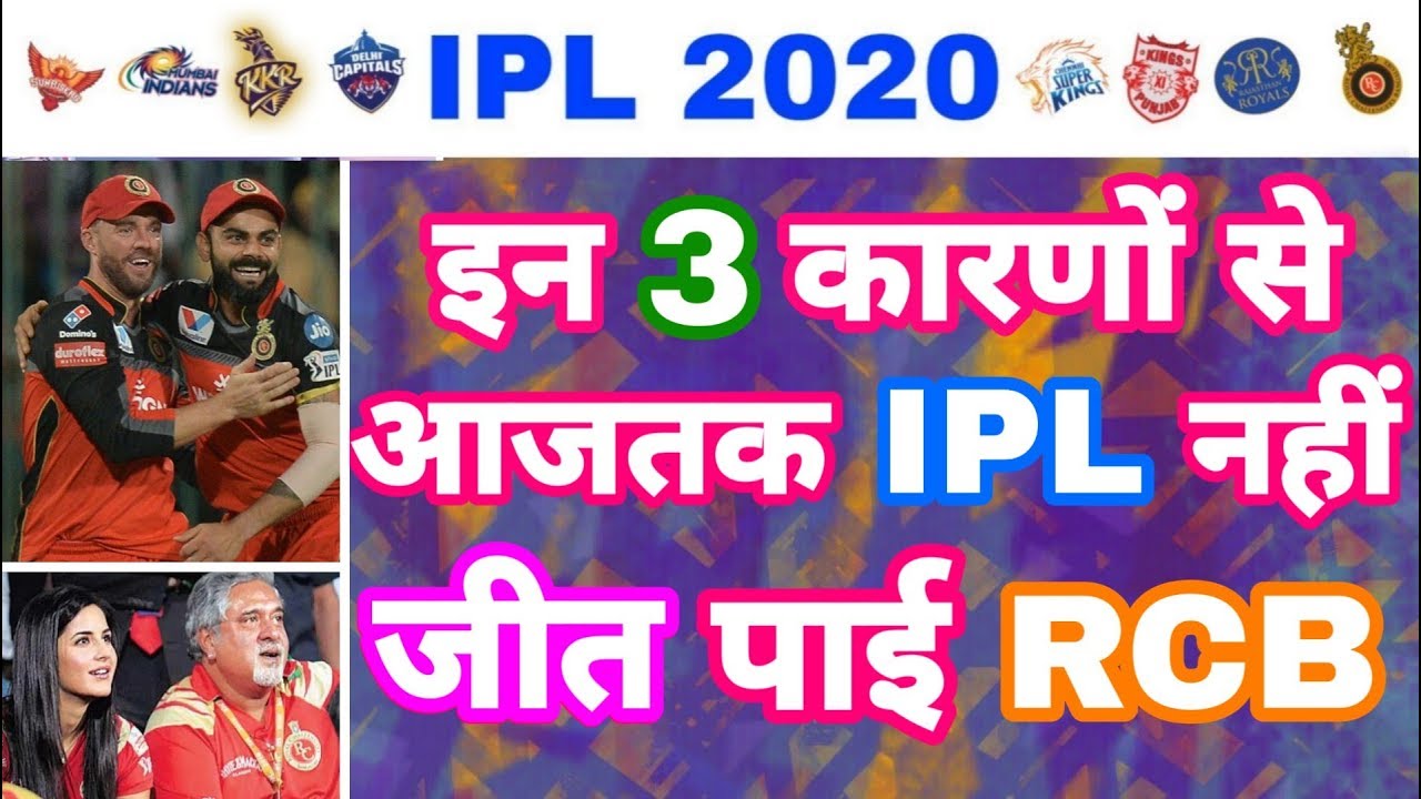IPL 2020 - List Of 3 Reasons For RCB Not Winning Any IPL Season| IPL AUction | MY Cricket Production