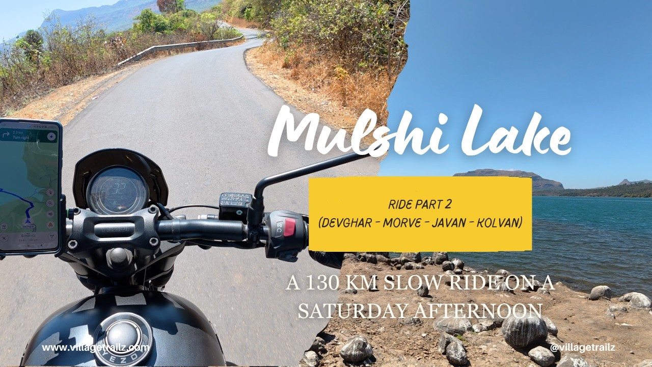 Mulshi Lake Ride Part 2 | Morgiri - Tung Fort route | 25.21 kmpl mileage explained #bike #pune