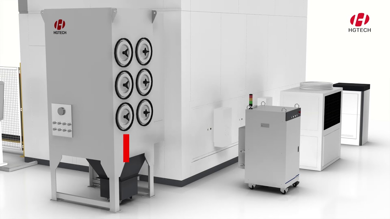 HGTECH 3D 5Axis laser cutting system