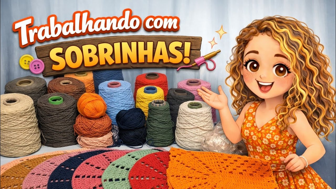 ⭐ Trabalhando com sobrinhas de barbante | Me ajuda a escolher as cores? 🧶