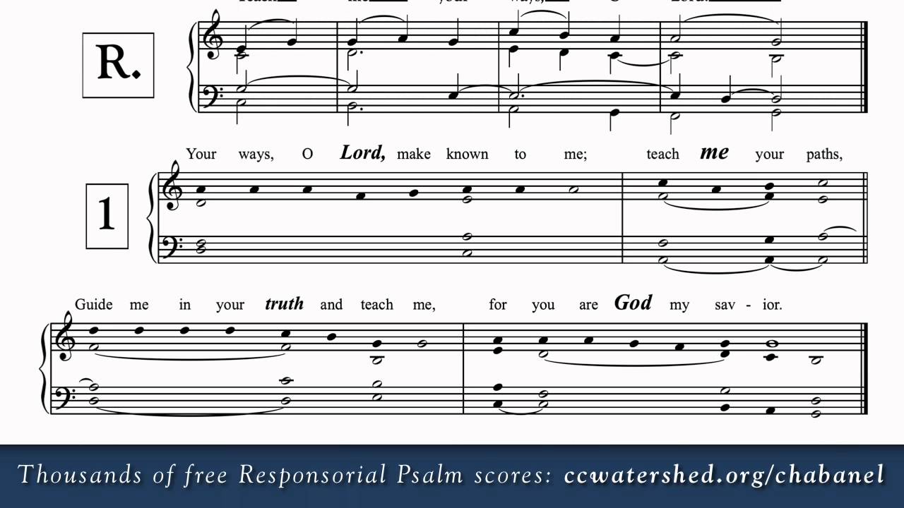 3rd Sunday in Ordinary Time (Year B) • Free Responsorial Psalms • Organist Score