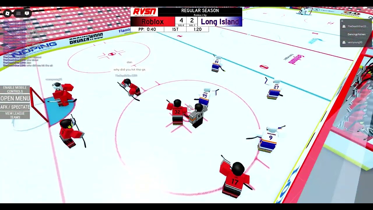 Roblox vs long island game 5 season 1 Ro hockey world tour