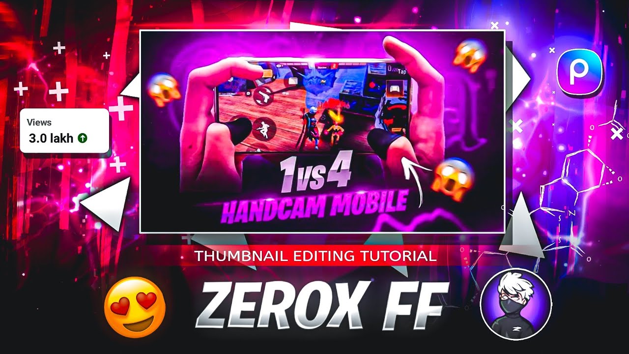 Make Handcam Thumbnail Like Zerox FF 😎 // Zerox FF Jaisa Thumbnail Kaise Banaye 😱