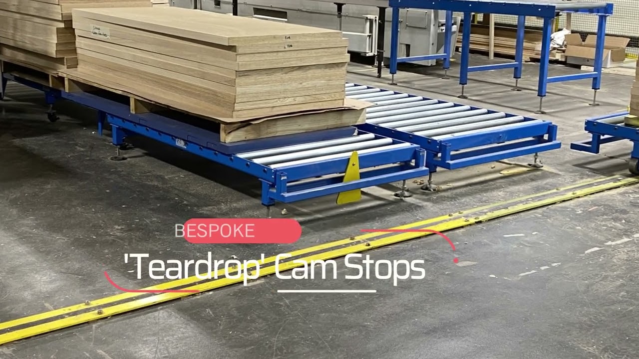 Amber Industries - Gravity Roller Conveyor System For Stacks Of Wooden Sheets