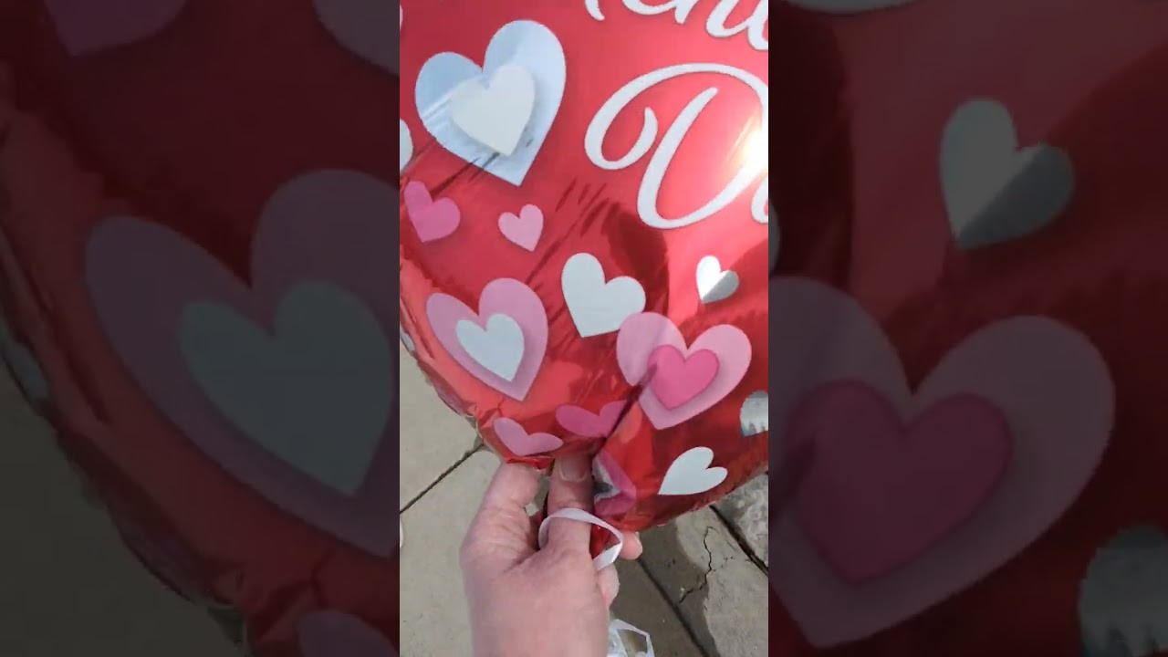 Damian & I let these 3 balloons go today for my dad in heaven for Valentine's day