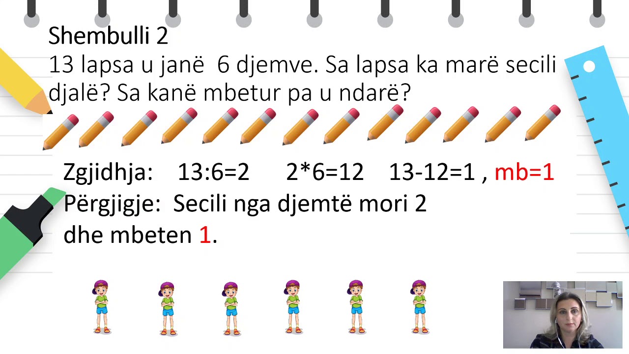 Klasa 3 - Matematike - Pjesëtim pa mbetje