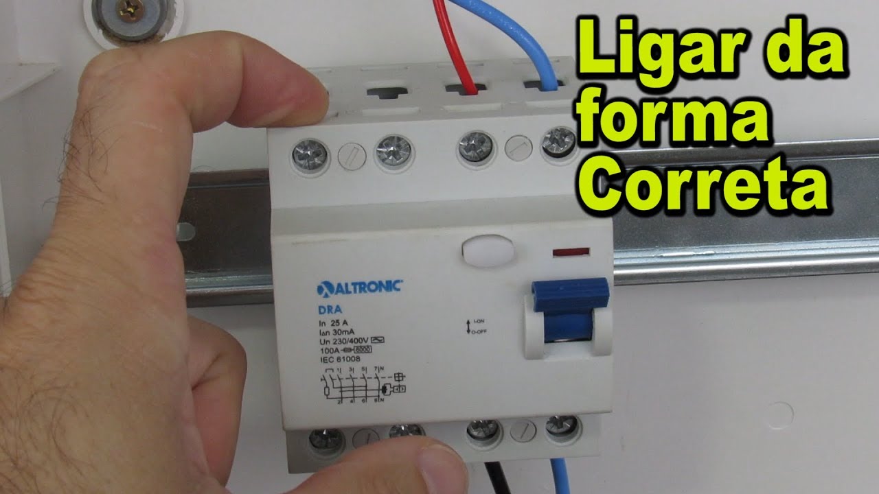 Como Ligar o Dr da forma correta ( disjuntor diferencial )