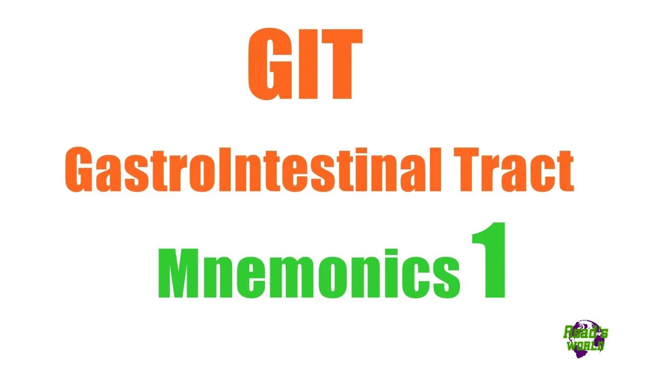 gastrointestinal tract Mnemonics - Digestive diseases Mnemonics