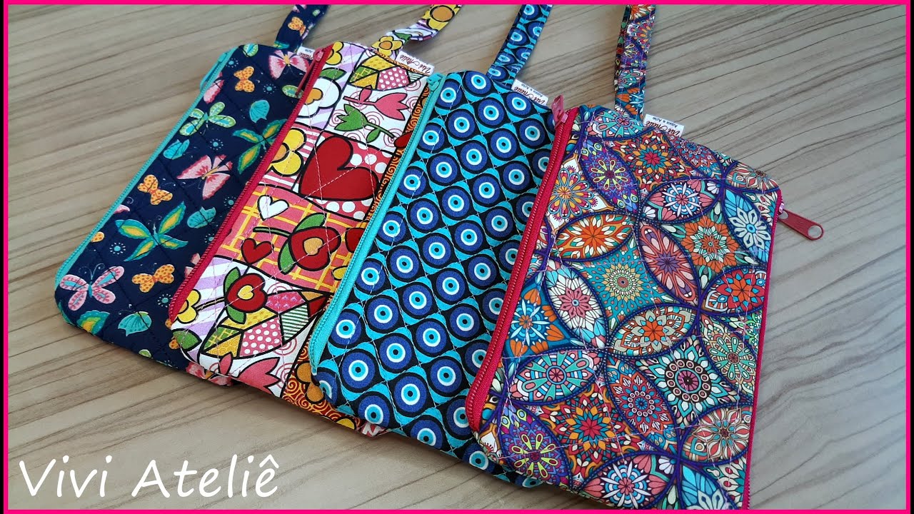 Carteira Porta Celular | Com Dois Bolsos | Linda e  Prática | Passo a Passo | Vivi Ateliê