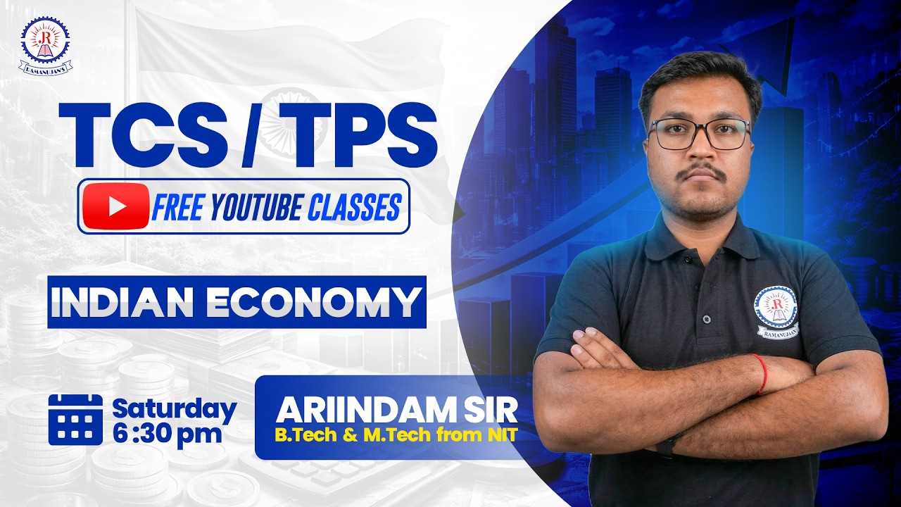 TCS/TPS , UPSC | ECONOMY | Introduction to Indian Economy | By Arindam Sir | Ramanujan's Institute |