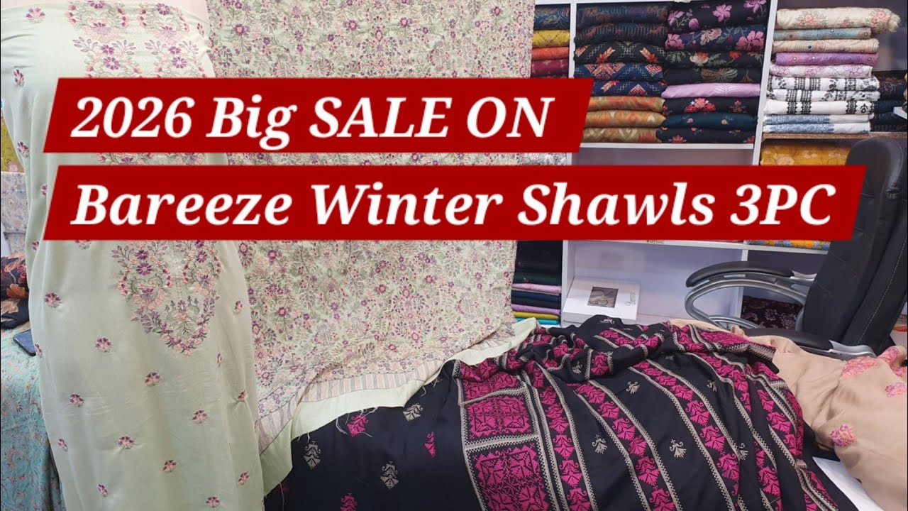 Best Winter SALE Bareeze Shawls Suite