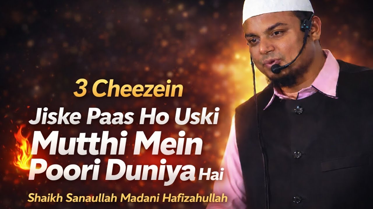 3 Cheezein Jiske Paas Ho Uski Mutthi Mein Poori Duniya Hai | Shaikh Sanaullah Madani Hafizahullah