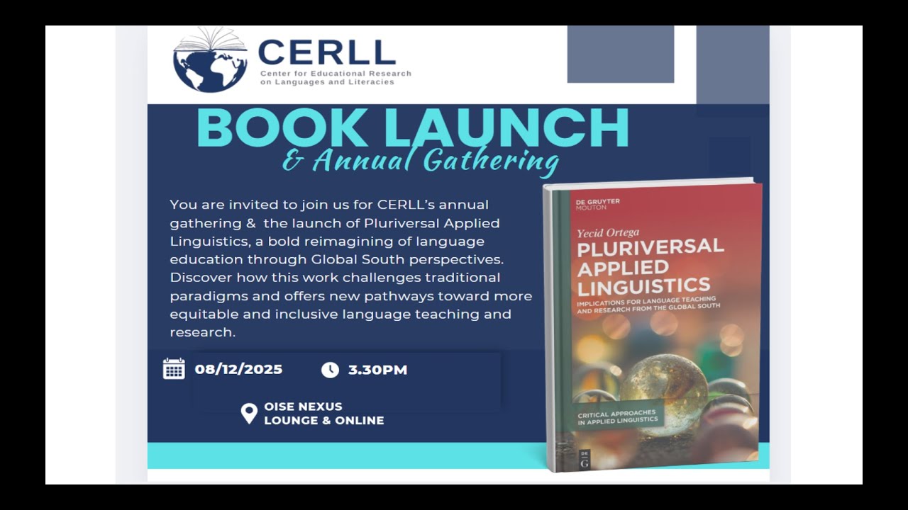 Book Launch by Dr. Yecid Ortega. Pluriversal Applied Linguistics.