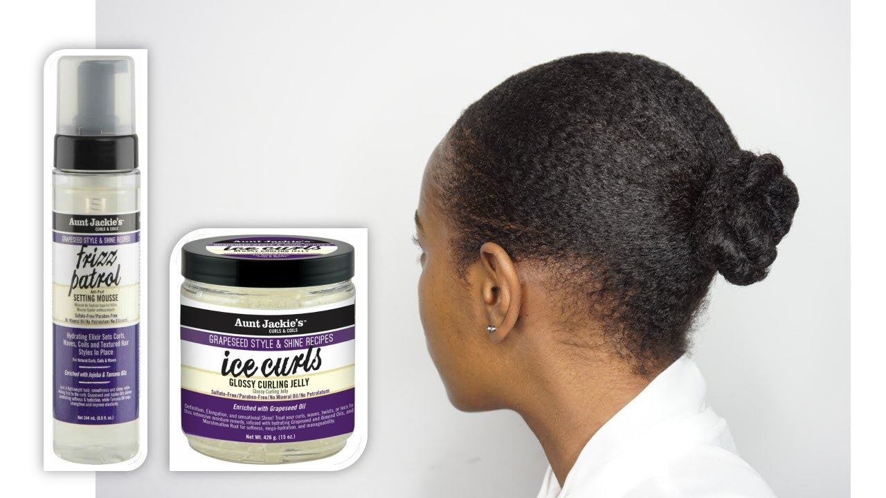 SLEEK BUN ft. Aunt Jackie's Grapeseed Ice Curls & Frizz Patrol