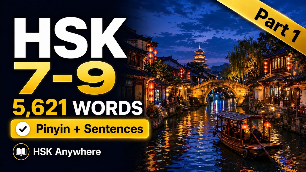 HSK 7-9 | Chinese Vocabulary - Learn 5621 words with example sentences - Part 1 @HSKAnywhere