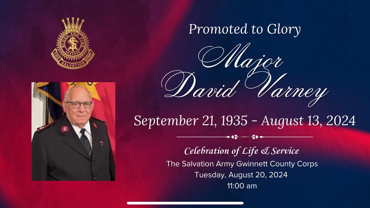 Promoted to Glory Service - Major David Varney