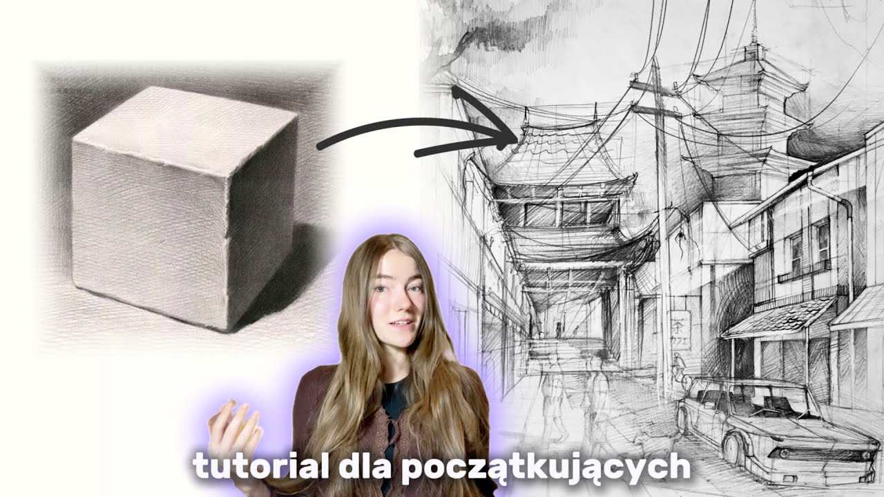 Jak narysować sześcian PODSTAWY PERSPEKTYWY dla początkujących
