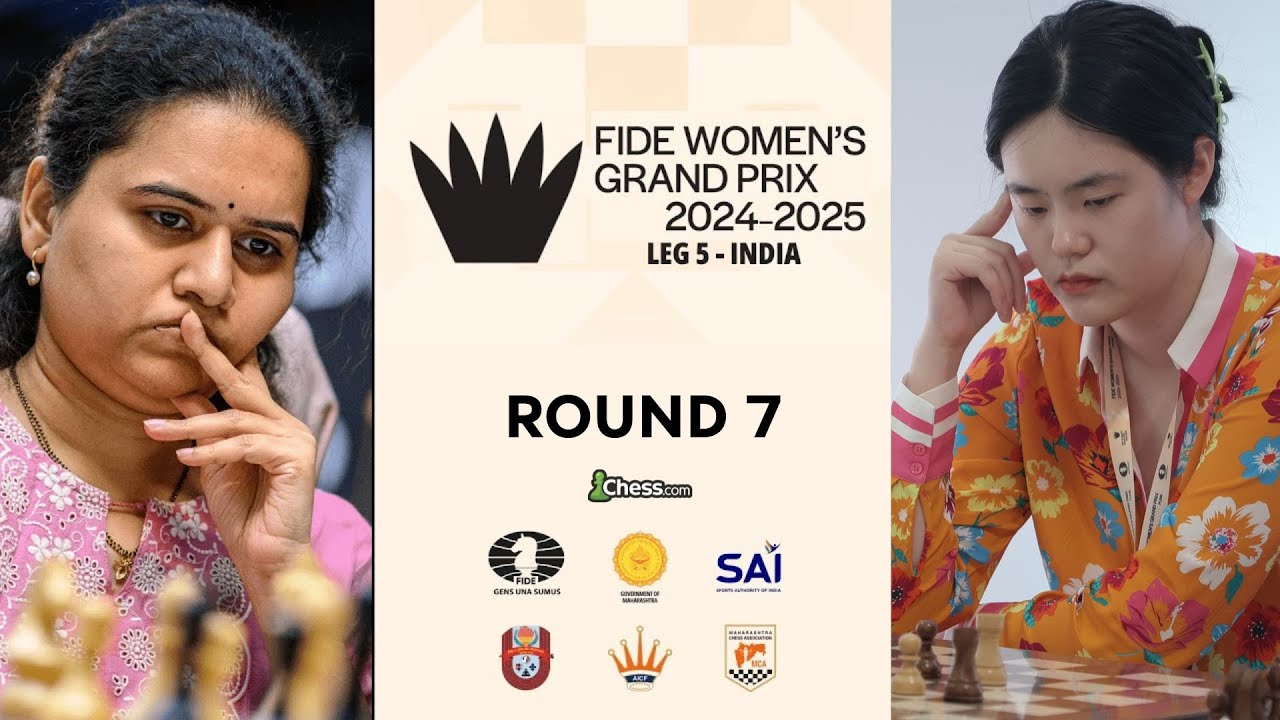 2025 FIDE Women's Grand Prix Pune | Round 7 ft. Koneru Humpy, Harika, Vaishali, Divya and others