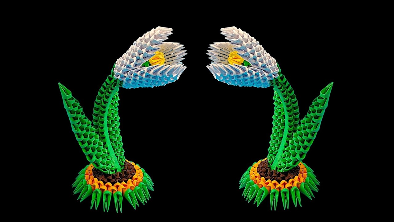 3D Origami Snowdrop Flower Tutorial | DIY Modular Paper Flower