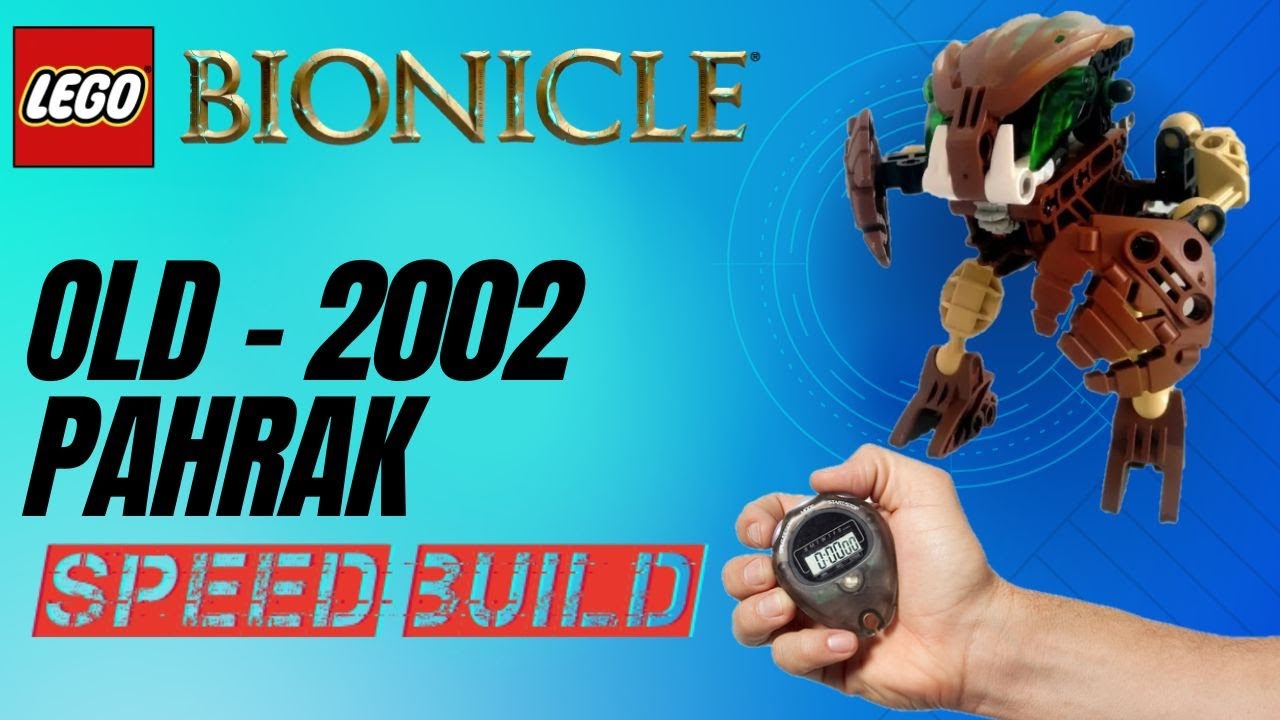 Extreme Lego Bionicle Pahrak Speed Build! Lehvak | Old Lego  | Lego 8560 (2002)
