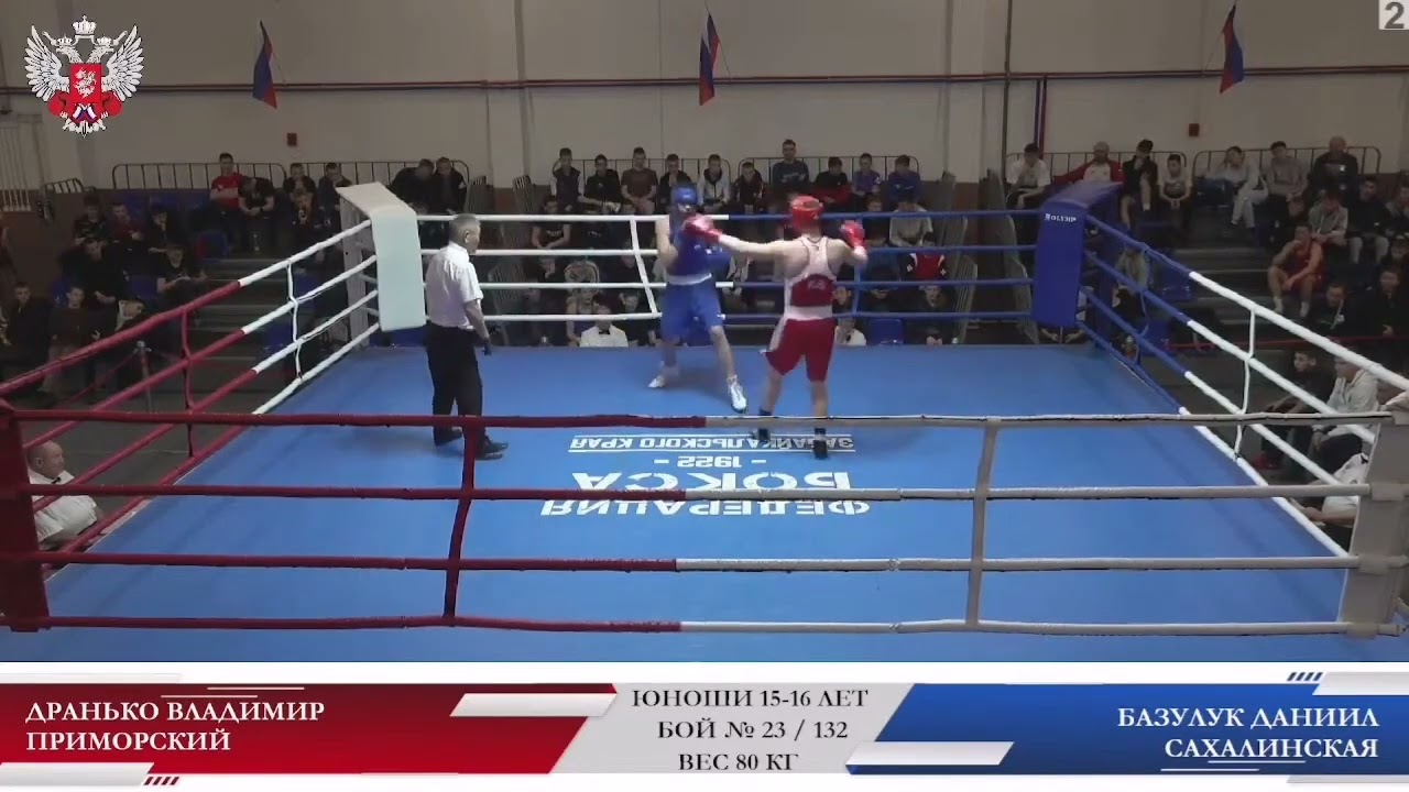Дранько Владимир(Прим)+Базулук Даниил(Сахалин)80кгДФО-Бокс-Юноши-15-16 лет-Чита(Полуфинал)9март 2024