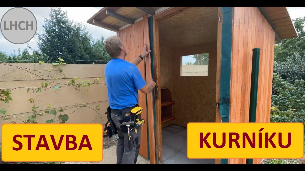 STAVBA KURNÍKU, POSTUP MONTŘŽE KOSTRY\ZATEPLENÍ, OBLOŽENÍ, VÝROBA SNŮŠEK A DOKONČENÍ