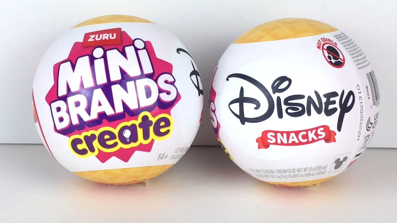 Mini Brands Create DISNEY SNACKS Capsule Blind Bags DIY Craft ✨ Opening & Review 