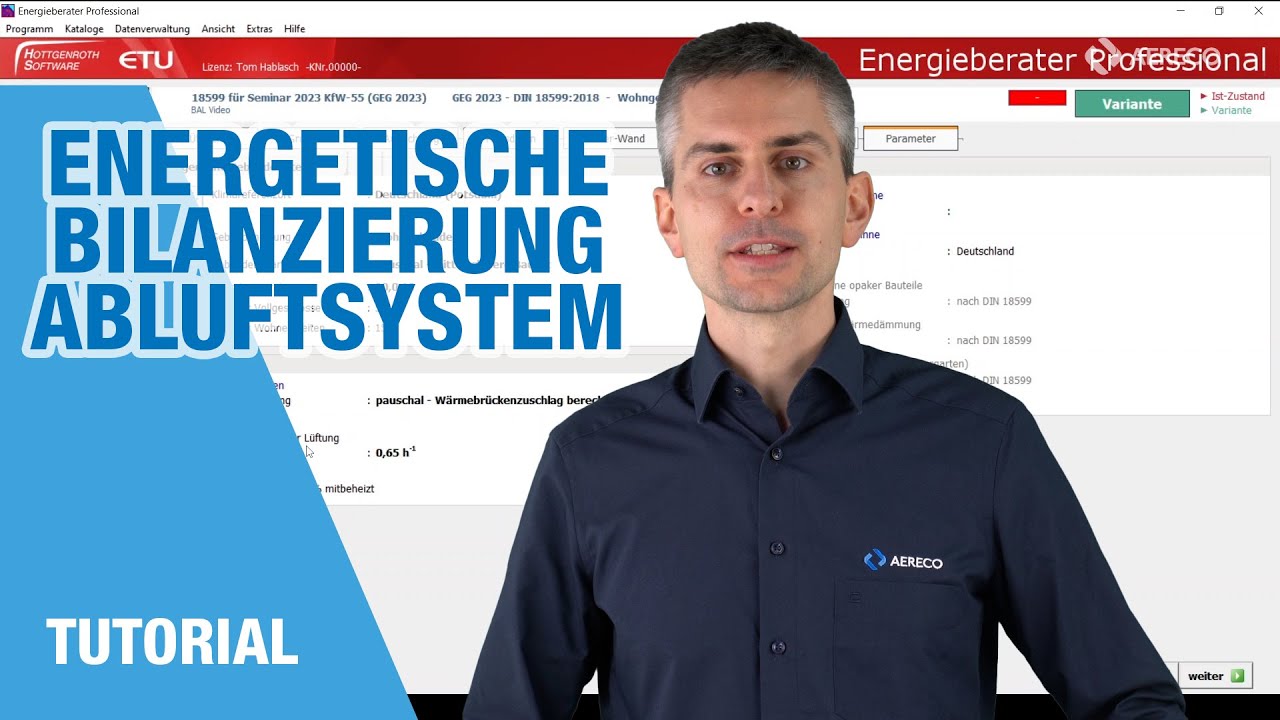 Tutorial - Energetische Bilanzierung mit Hottgenroth - bedarfsgeführtes Abluftsystem