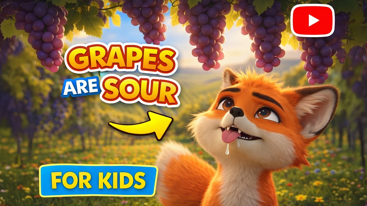 THE FOX and THE SOUR GRAPES Story in English | Short Story for Kids #FoxAndTheGrapes