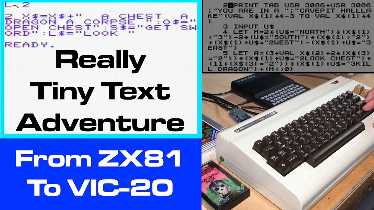 Tiny Text Adventure: From ZX81 to VIC-20 to Ultimate 64