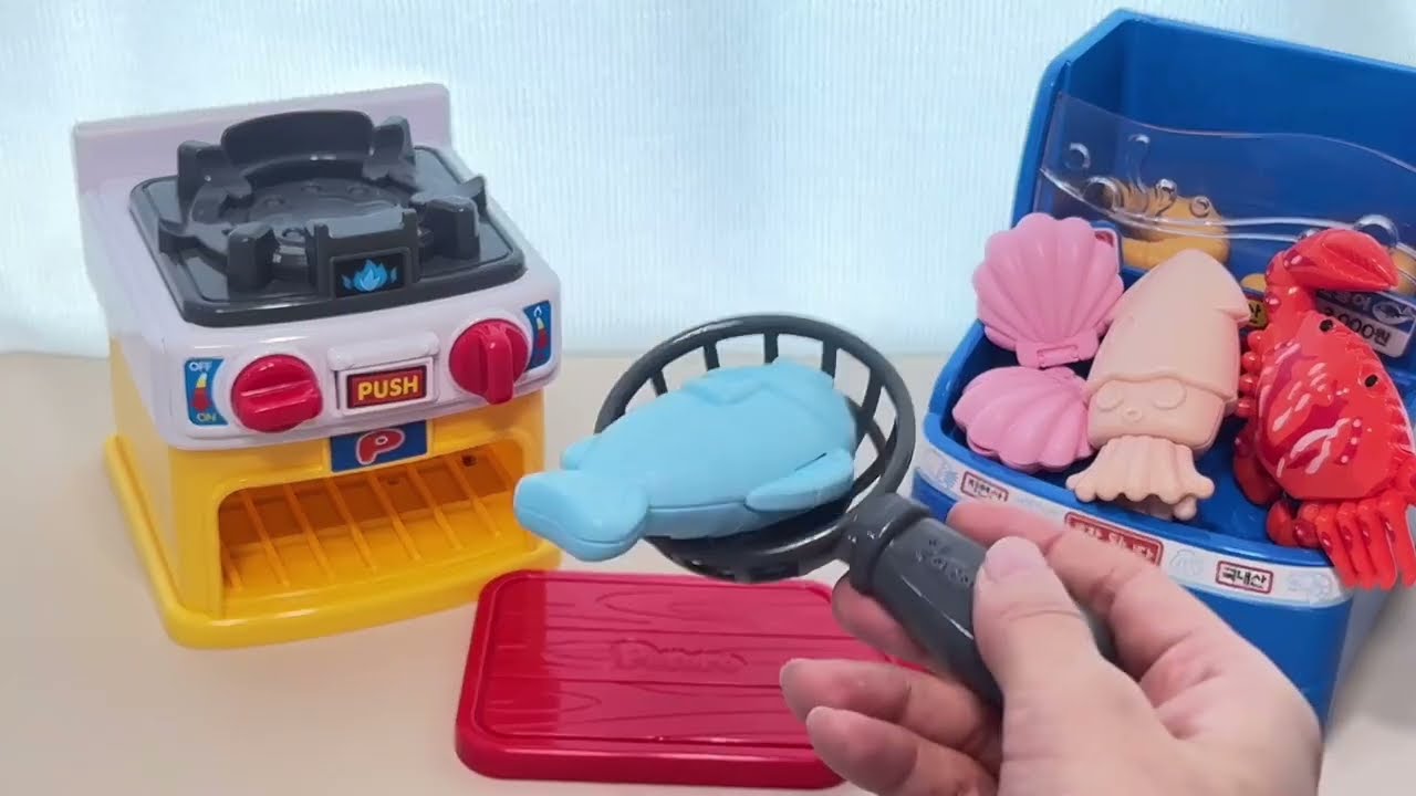 [toy asmr]🐟Fish market toy playing 🐟cooking toys👨‍🍳