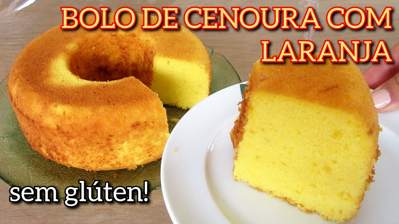 BOLO DE CENOURA COM LARANJA SEM GLÚTEN | SEM FERMENTO | SEM LEITE | FAÇA E VENDA