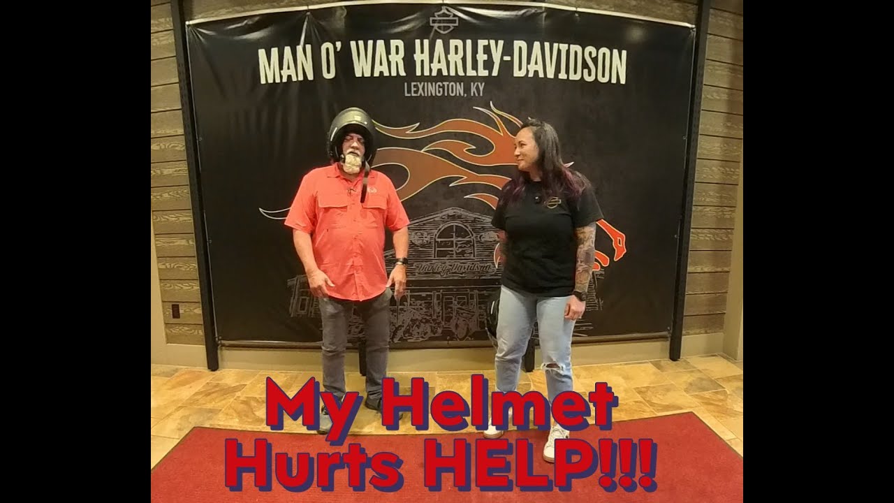Motorcycle Helmet am I wearing it wrong. Man O War Harley Davidson Lexington KY has the Answer.