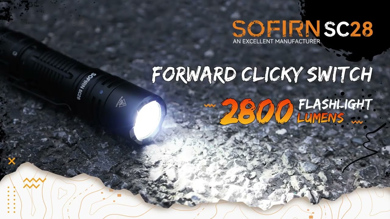 🔦 SOFIRN SC28 – мощен тактически фенер 2800 Лумена
