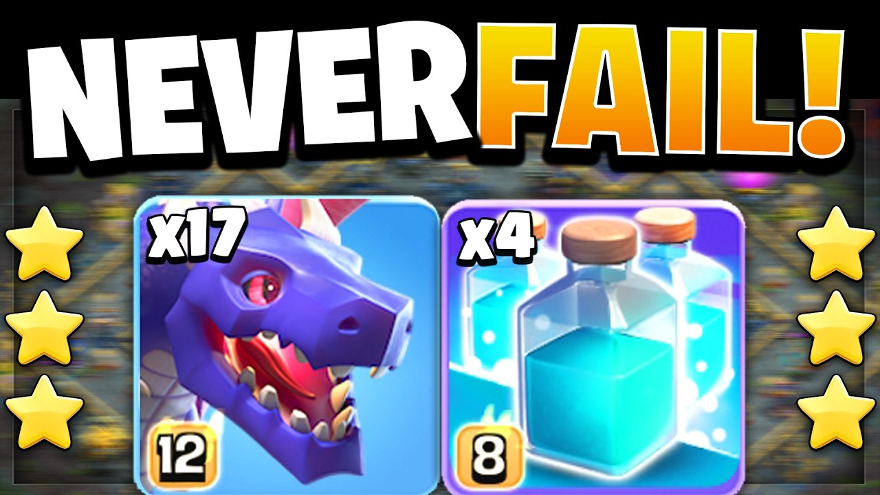 Easiest TH17 Attack Strategy to 3 STAR Every Base in Clash of Clans!