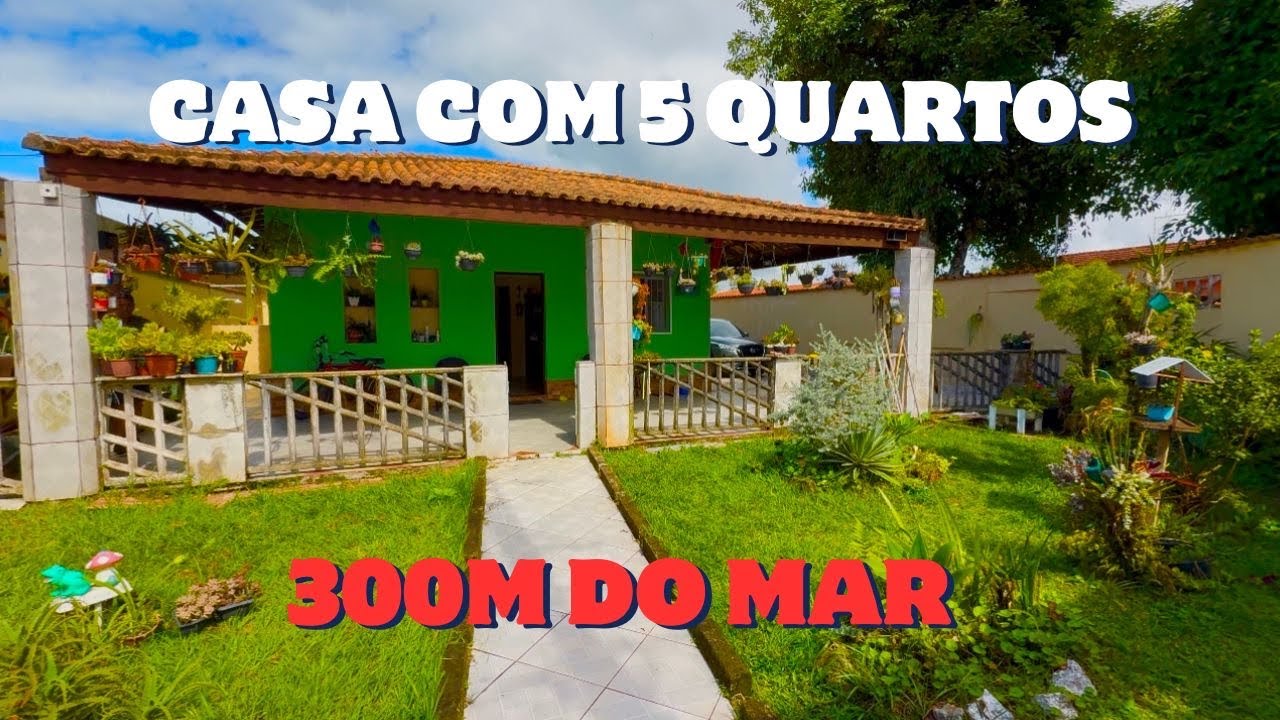 (VENDIDA) CASA COM 05 QUARTOS | 300 METROS DO MAR EM ITANHAÉM/SP