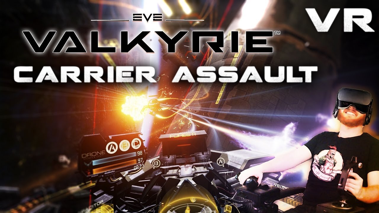 EVE: Valkyrie - VR space combat PvP - Carrier assault and Groundrush HOTAS gameplay