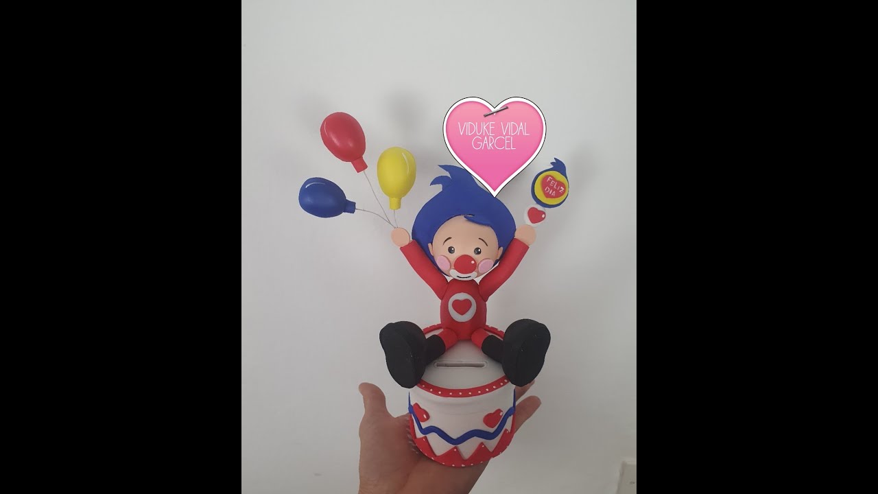 ALCANCIA DE PAYASO PLIM PLIM(HECHA CON UNA LATA )