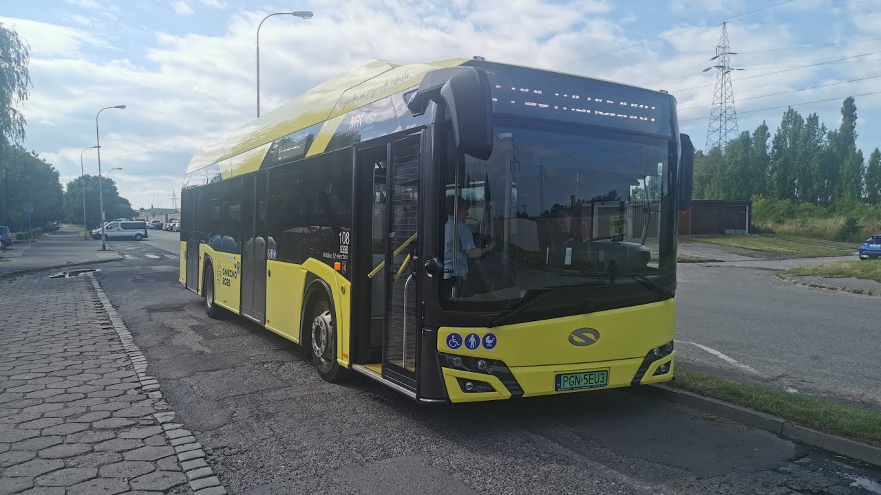🚌Solaris Urbino 12 Electric #108 🔑Mpk Gniezno 📟11 Pustachowska