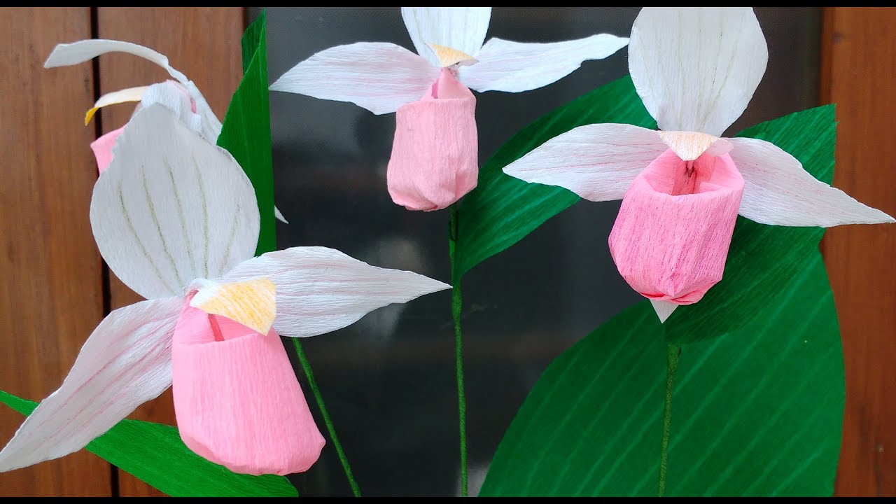 How to make Paper Flowers Orchid Lady