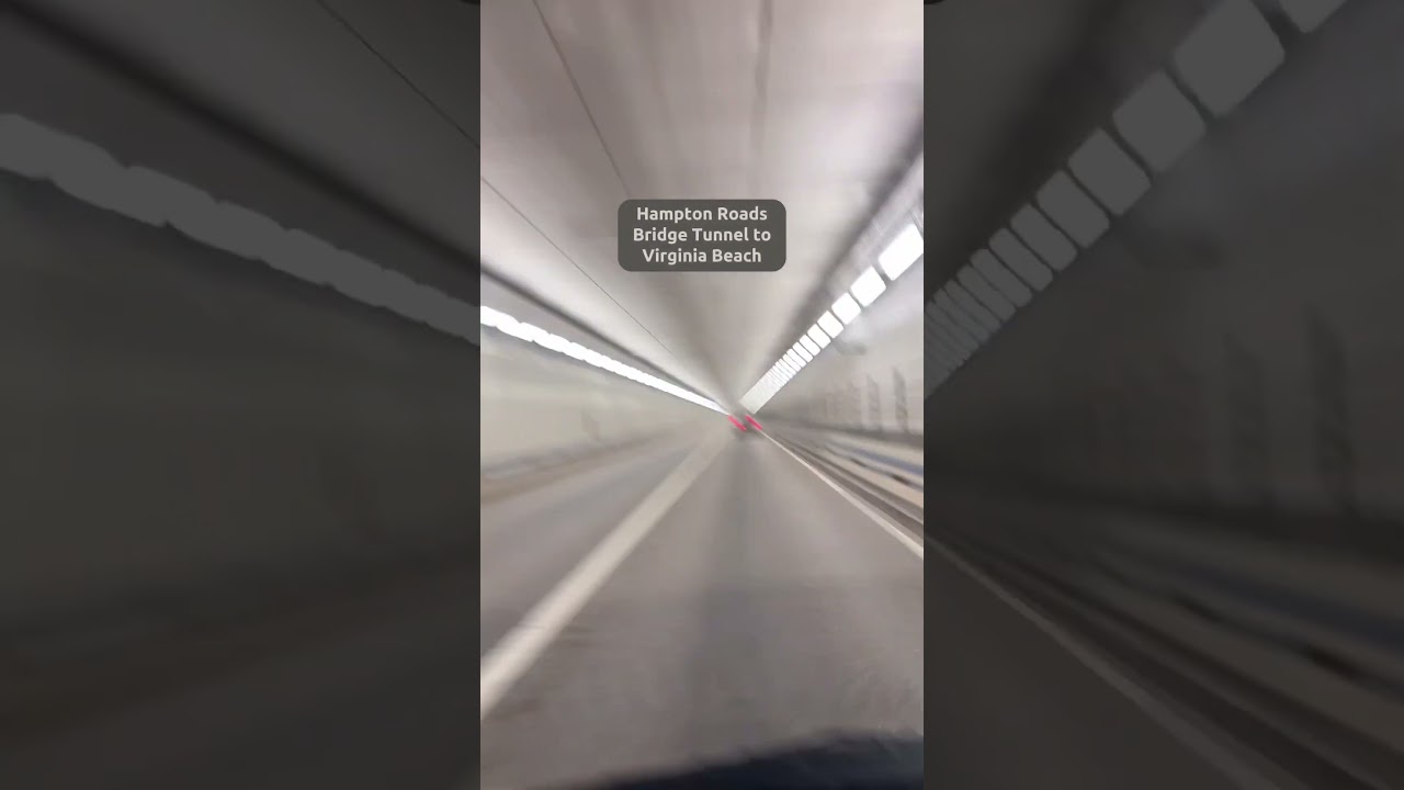 Hampton Roads Bridge Tunnel from Hampton, VA to Virginia Beach. Follow my travels! #mitchbeachfun