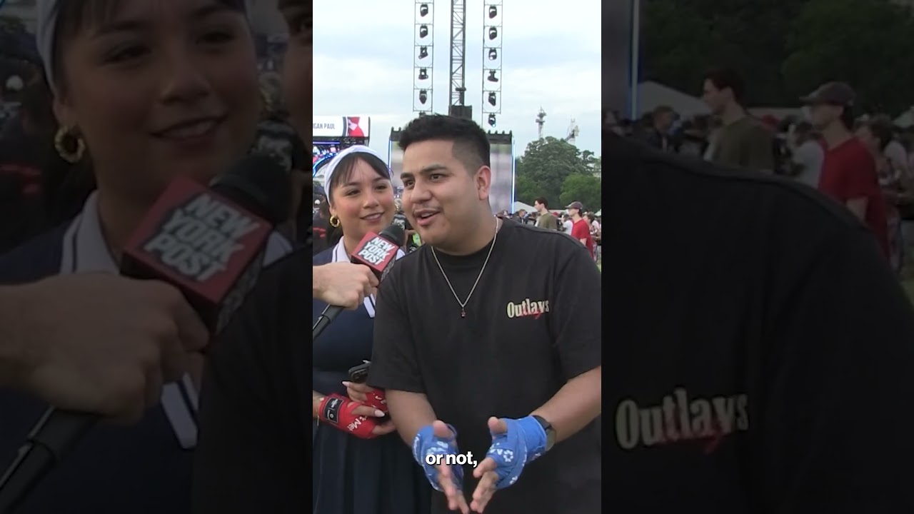 Watch fan reactions to UFC Freedom 250 being held on White house South Lawn #shorts