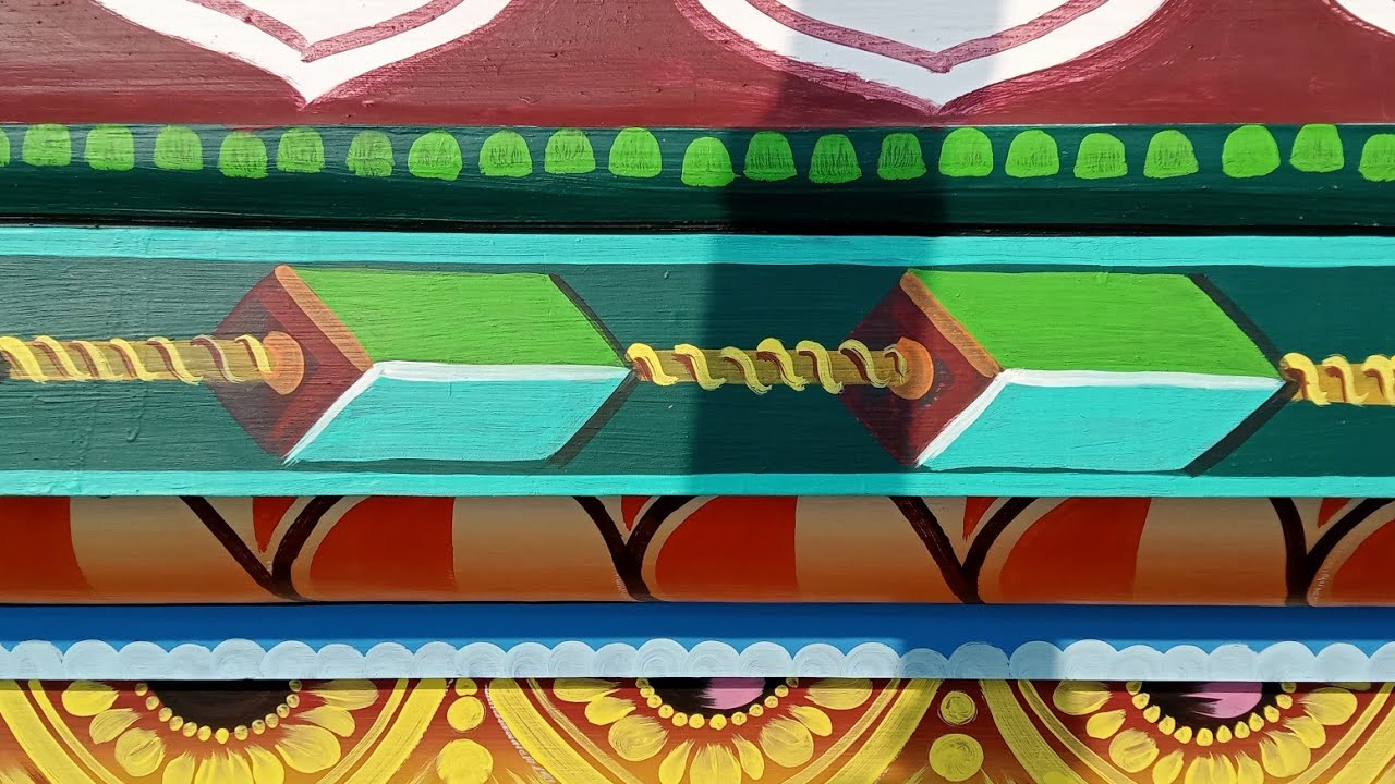 3D border design | temple painting work 