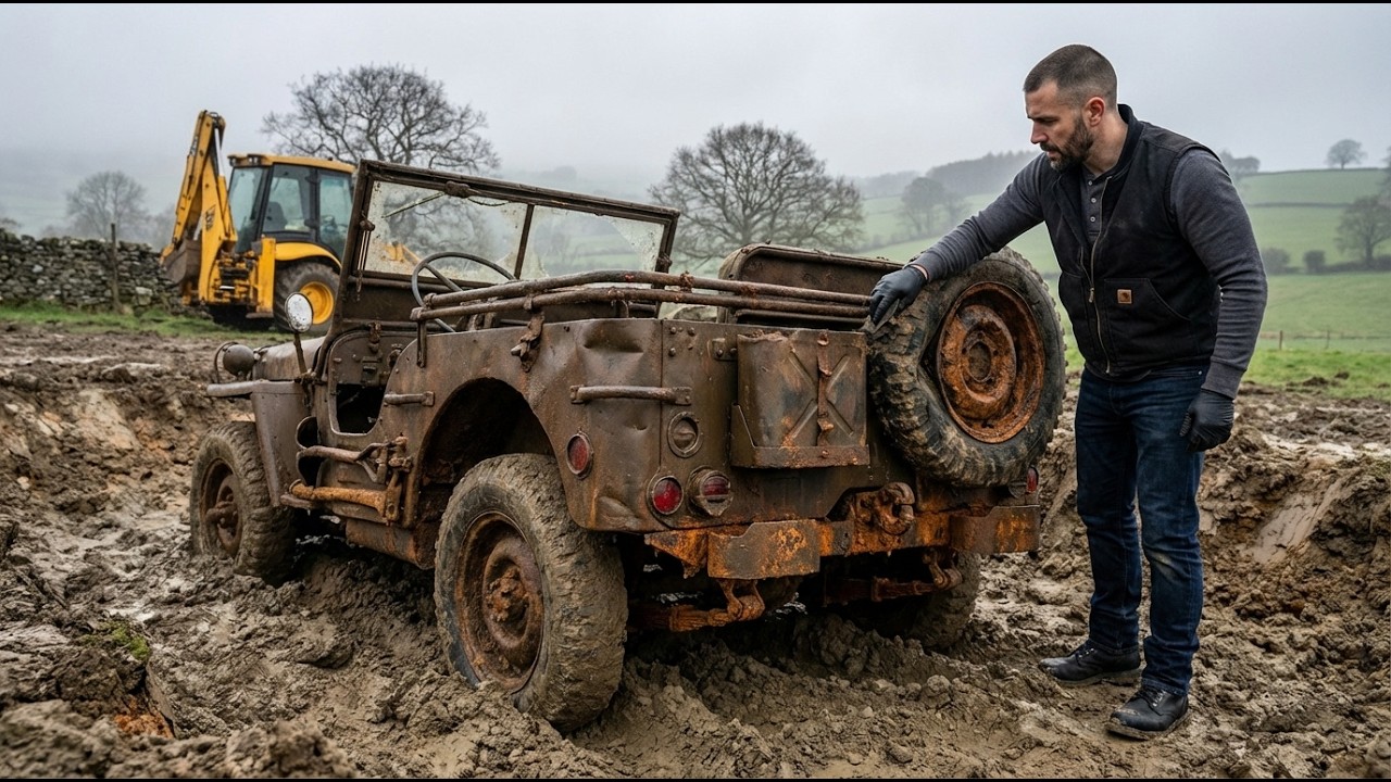 Destroyed WW2 Willys Jeep Dug Up After 50 Years — ASMR Restoration Start to Finish