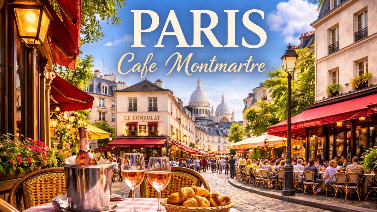 🗼Montmartre Coffee ☀️ | Elegant Paris Café Music for Focus & Study