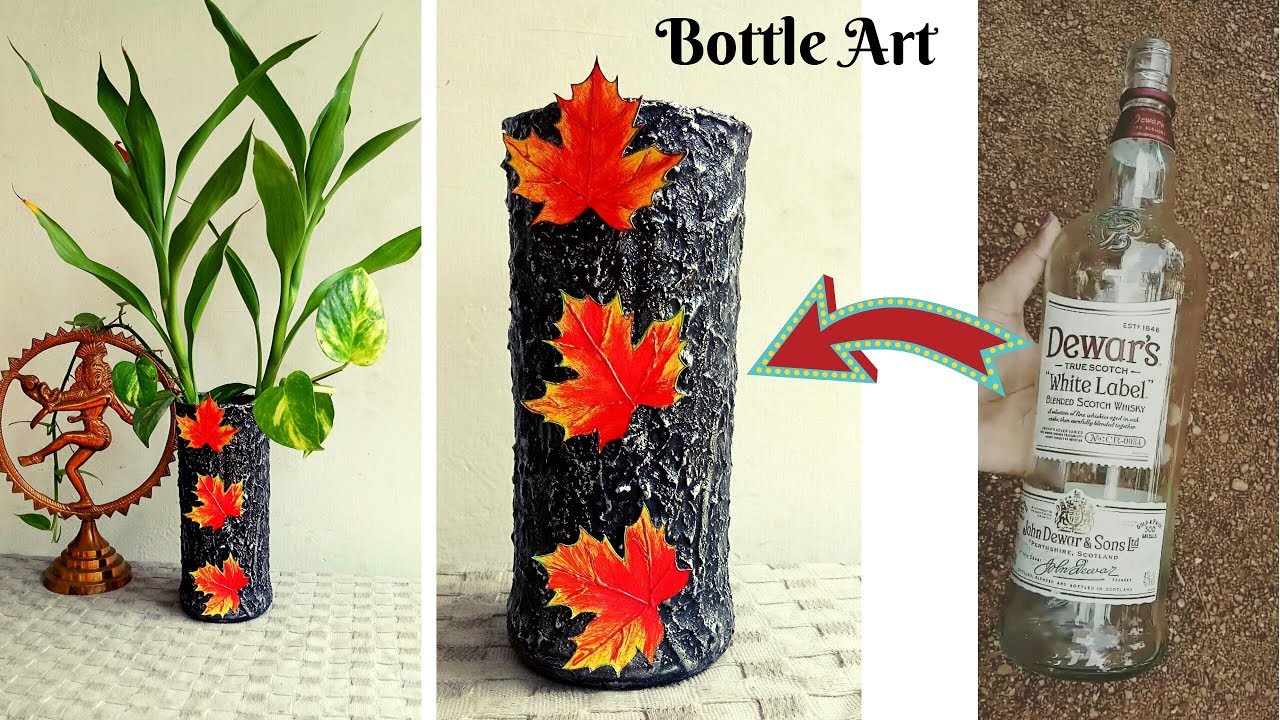 പഴയ കുപ്പി കളയാൻ വരട്ടെ /Bottle art malayalam/ Best out of waste/ Indoor plant pot DIY